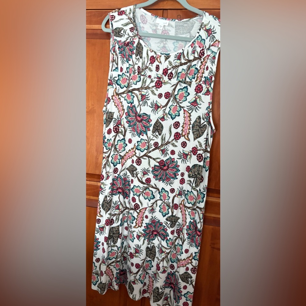 J Jill Floral Sleeveless Dress. Size XL. Excellent condition.